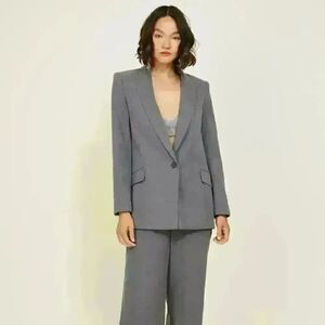Line & Dot Gray Women's Blazer